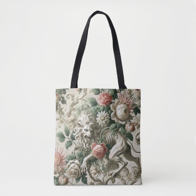 Bloombound Sentinel - Gothic Floral Design Tasche (Vorderseite)