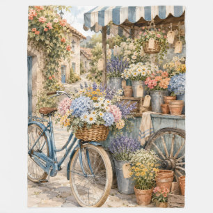Bloomcore-Blumenmarkt-Fahrrad Fleecedecke