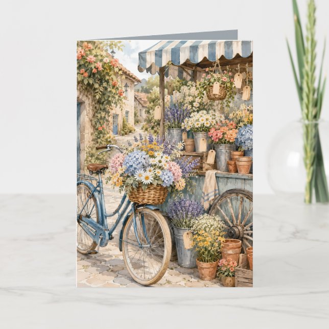 Bloomcore-Blumenmarkt-Fahrrad Karte (Vorderseite)