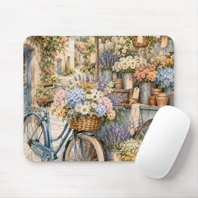 Bloomcore-Blumenmarkt-Fahrrad Mousepad (Mit Mouse)