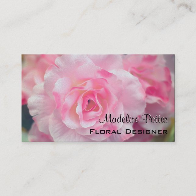 Bloomdeville Elegant Floral 3,5" x 2,0" Visitenkarte (Vorderseite)