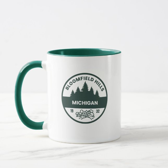 Bloomfield Hills Michigan Coffee Tasse (Links)