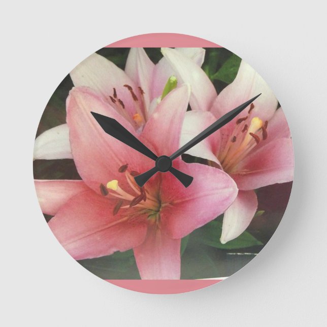 Bloomin' clock runde wanduhr (Vorderseite)