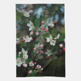 Blooming apple tree, moody spring geschirrtuch