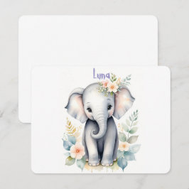 Blooming Baby Elephant Einladung