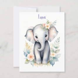 Blooming Baby Elephant Postkarte