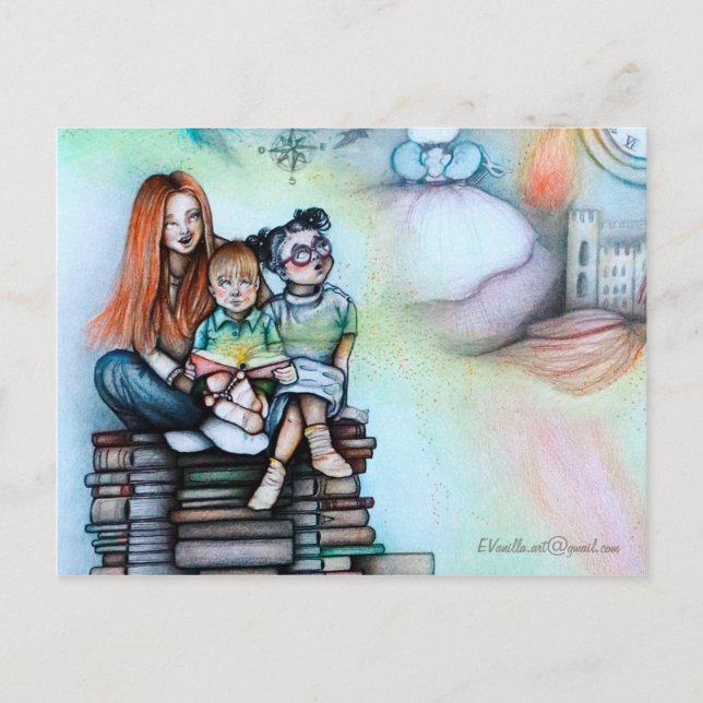 _Blooming Books_ Postkarte (Vorderseite)