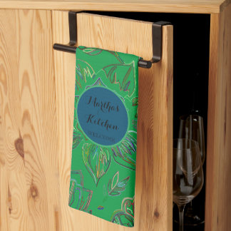 Blooming Bouquet Kelly Green Geschirrtuch