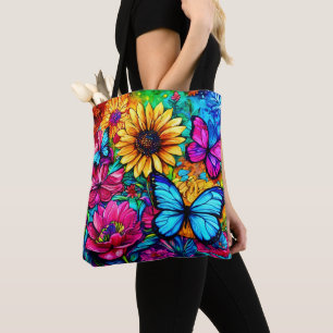 Blooming Butterfly Haven Tasche