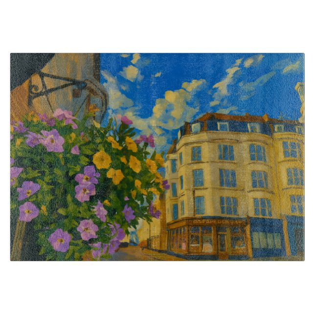 Blooming Corner - Vibranding European Street Schneidebrett (Vorderseite)