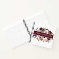Blooming Figs | Elegante Aquarellblume und Name