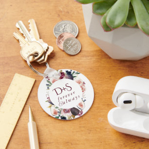 Blooming Figs   Moody Rustic Fruit Blossom Custom Schlüsselanhänger