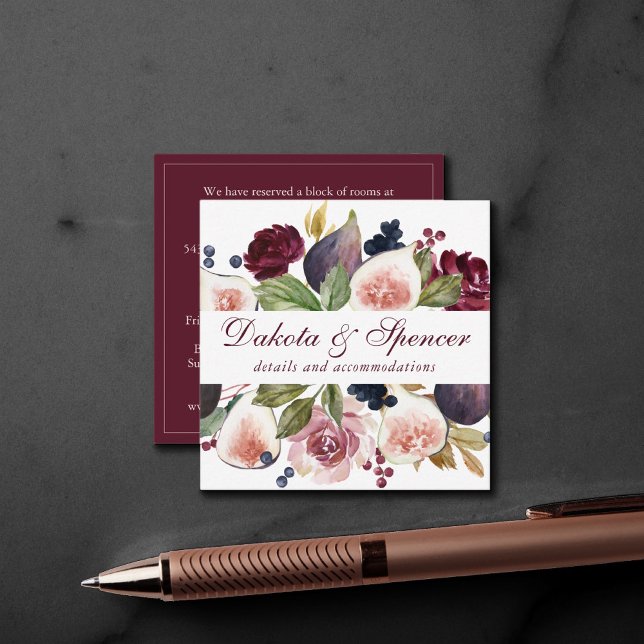 Blooming Figs | Moody Rustic Fruit Blossom Details Begleitkarte (Von Creator hochgeladen)