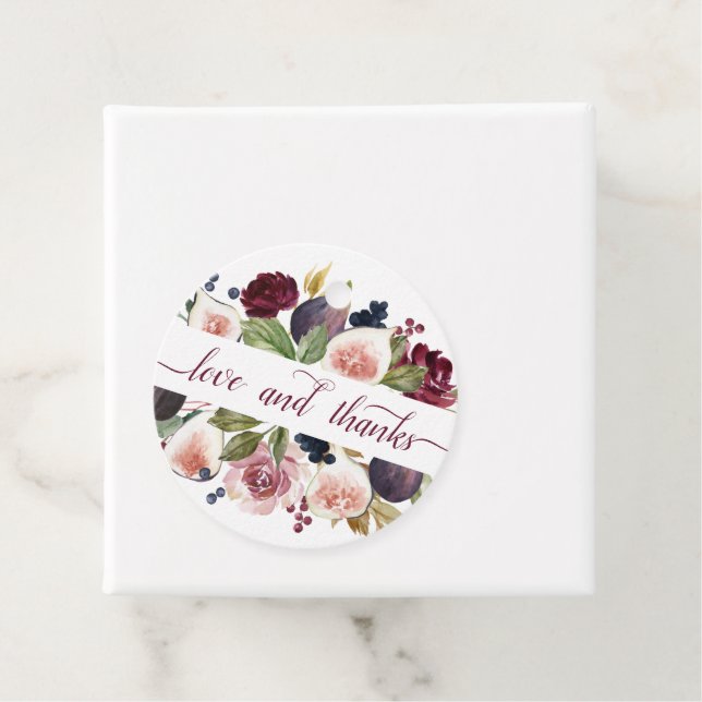 Blooming Figs | Moody Rustic Liebe und Danke Geschenkanhänger (Beispiel)