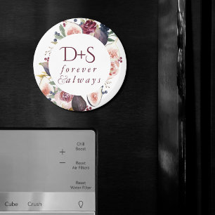 Blooming Figs   Moody Rustic Monogram Wreath Magnet