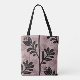 Blooming Floral Silhouette XL black flowers Tasche