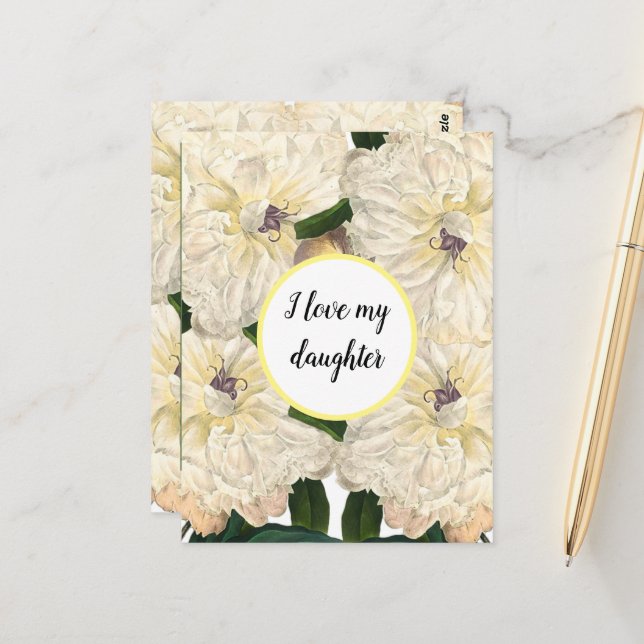 Blooming flower garden postkarte (Vorderseite/Rückseite Beispiel)