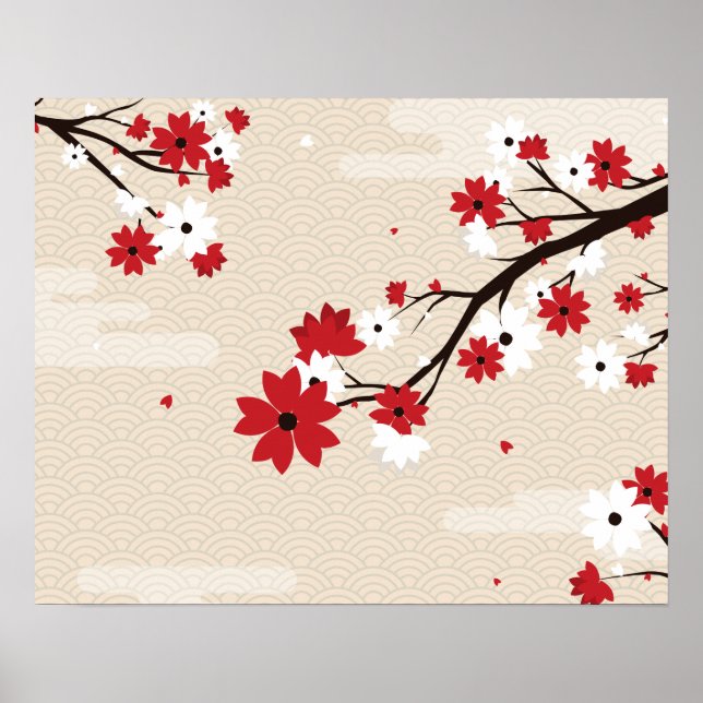 Blooming flowers poster (Vorne)