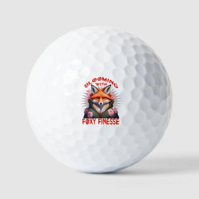 Blooming Fox Fashion Ästhetik Golfball (Vorderseite)