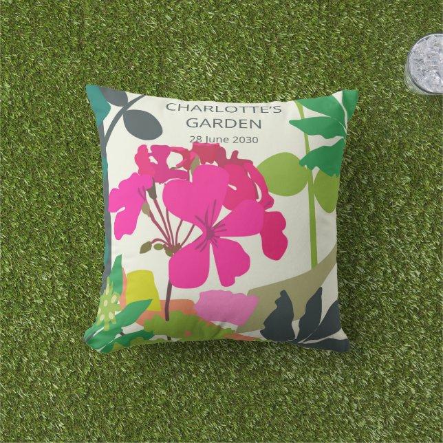 Blooming Geraniums Florist Garden Party Kissen (Golfball-Marker)