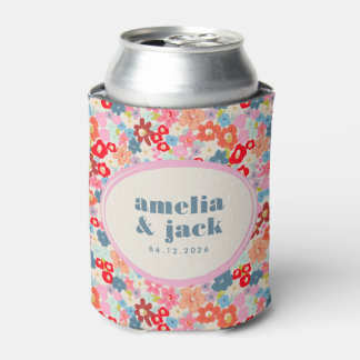 Blooming Joy Bright Floral Maximalist Wedding Dosenkühler