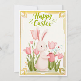 Blooming Joy – Easter Bunny Gardener Karte