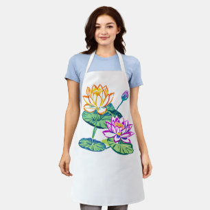 Blooming Lotus Blume Schürze