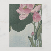 Blooming Lotus Blume von Ohara Koson