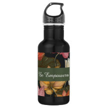 Blooming Lotus Water Lilies on Charcoal Black