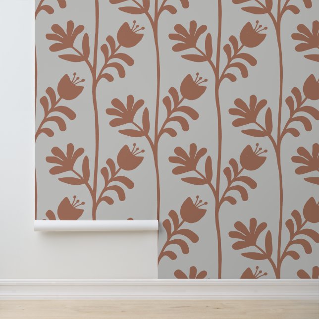 Blooming Minimalismus XL2 mocha mousse Blume Tapete (Anwendung)
