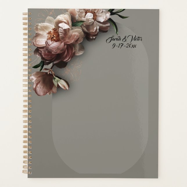 Blooming Peonies Stationery Planer (Vorderseite)