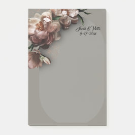Blooming Peonies Stationery Post-it Klebezettel