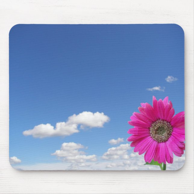 Blooming Pink Daisy Mousepad (Vorne)