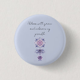 Blooming Serenity Mandala Abzeichen Button