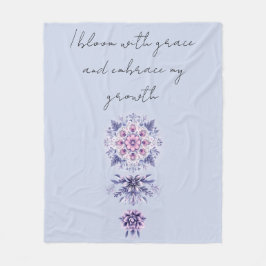 Blooming Serenity Mandala Fleece Blanket