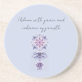 Blooming Serenity Mandala Sandstone Untersetzer