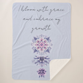 Blooming Serenity Mandala Sherpa Blanket Sherpadecke