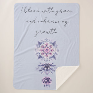 Blooming Serenity Mandala Sherpa Blanket Sherpadecke