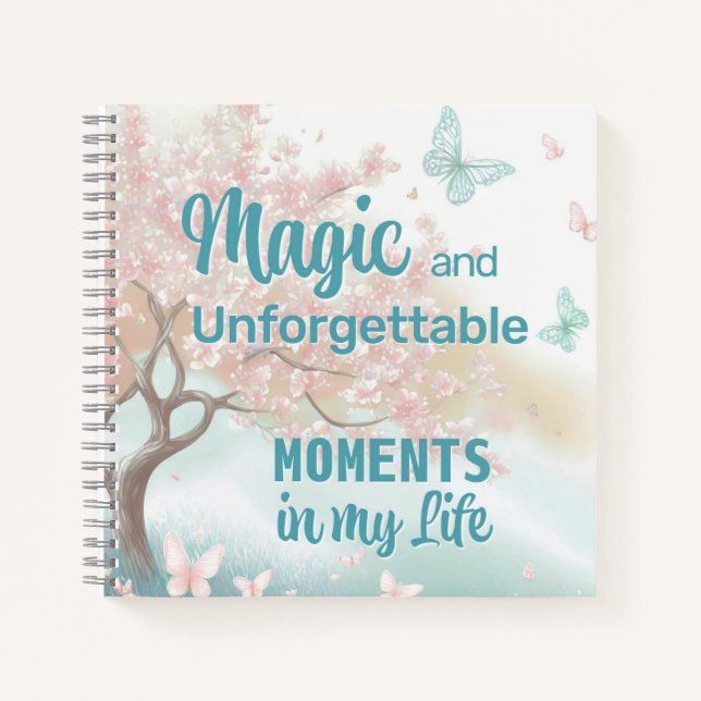 Blooming Tree Magic Moments Personalized Name Notizbuch (Vorderseite)