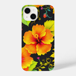 Blooming Vibes: Stilvolle Blume Print Mobile Cover iPhone 14 Hülle