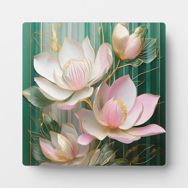 Blooming Wallpaper Japanisch Magnolia Art Fotoplatte (Vorderseite)