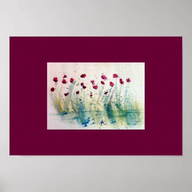 Blooming Watercolor Spatter Poster (Vorne)