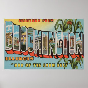 Bloomington, Illinois - Großbuchstaben - Szenen 2 Poster