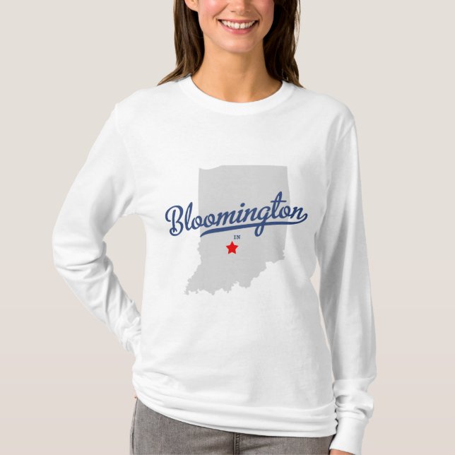 Bloomington Indiana im Shirt (Vorderseite)