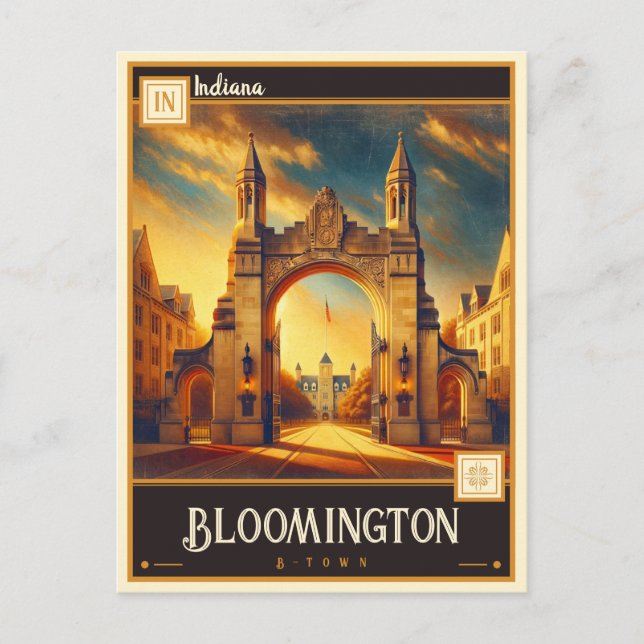 Bloomington, Indiana | VINTAG Postkarte (Vorderseite)