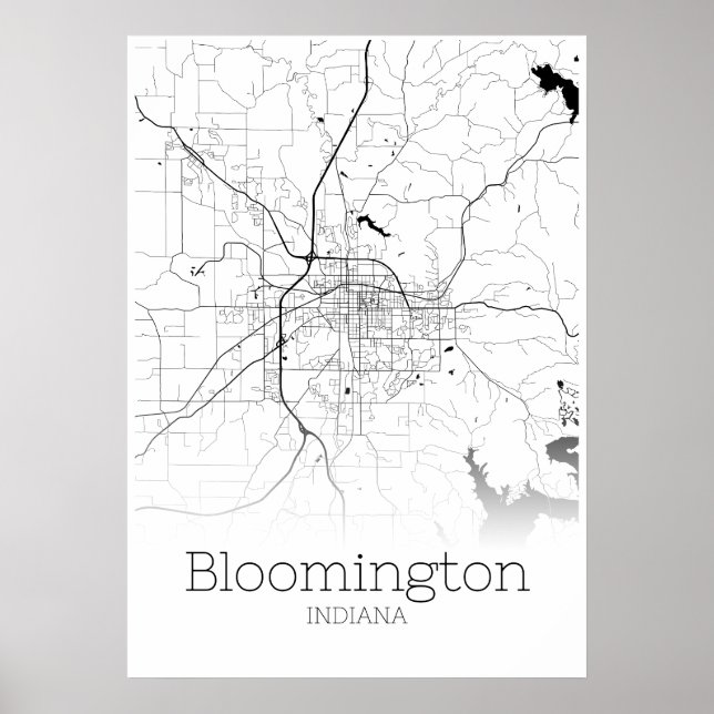 Bloomington Map - Indiana - City Map Poster (Vorne)