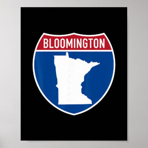 Bloomington Minnesota Karte Autobahn Interstate Sc Poster