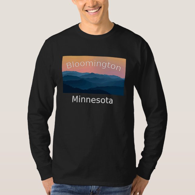 Bloomington Minnesota Mountain sunset hometown T-Shirt (Vorderseite)