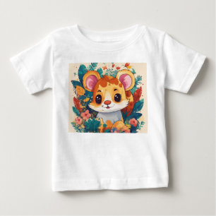 Blooms and Barks: Blumenchic für Paws und Play Baby T-shirt