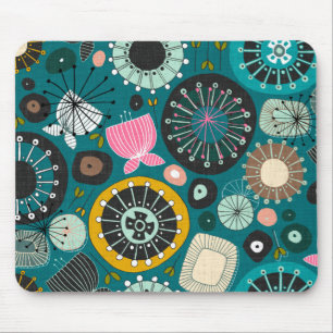 BLOOMS blaugrün Mousepad